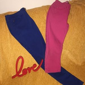 Two pair of summer cotton pants. 1 crop,1 regular